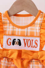 Tennessee Go vols smocked ruffle bubble - ARIA KIDS