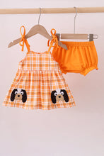 Tennessee Go vols applique plaid bloomer set - ARIA KIDS