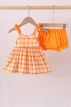Tennessee Go vols applique plaid bloomer set - ARIA KIDS