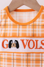 Tennessee Go vols smocked plaid bubble - ARIA KIDS