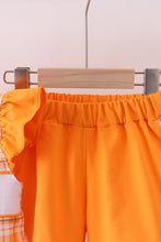 Tennessee Go vols smocked plaid ruffle shorts set - ARIA KIDS
