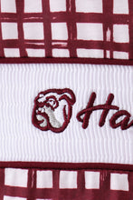 Mississippi Hail State smocked ruffle gingham shorts set - ARIA KIDS