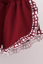 Mississippi Hail State smocked ruffle gingham shorts set - ARIA KIDS