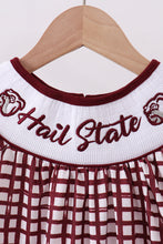 Mississippi Hail State smocked gingham dress - ARIA KIDS