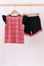Arkansas smocked plaid ruffle shorts set - ARIA KIDS