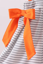 Orange Tennessee embroidery stripe ruffle pants set - ARIA KIDS