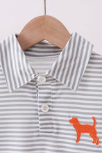 Orange Tennessee embroidery stripe button down shirt - ARIA KIDS