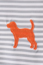 Orange Tennessee embroidery stripe button down shirt - ARIA KIDS