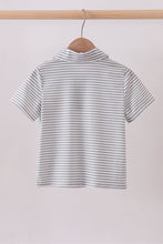 Orange Tennessee embroidery stripe button down shirt - ARIA KIDS