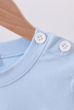 Blue puppy clover embroidery top - ARIA KIDS