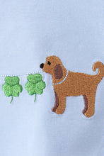 Blue puppy clover embroidery top - ARIA KIDS