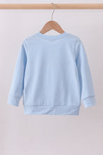Blue puppy clover embroidery top - ARIA KIDS