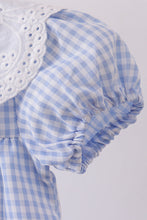 Blue Gingham Lace Bubble