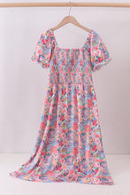 Purple floral smocked women dress - ARIA KIDS