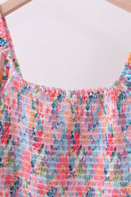 Purple floral smocked women dress - ARIA KIDS