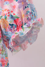 Purple floral smocked women dress - ARIA KIDS