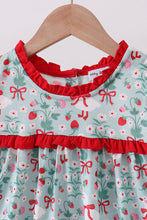 Strawberry Goose Ruffle Ruffle Dress