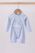 Blue Whale Applique One-Piece Swimsuit