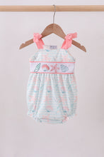 Pink shell starfish embroidery bow bubble - ARIA KIDS