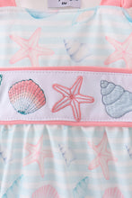Pink shell starfish embroidery bow bubble - ARIA KIDS