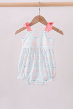 Pink shell starfish embroidery bow bubble - ARIA KIDS