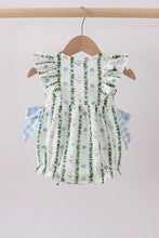 Green Floral Ruffle Bubble