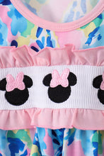 Pink character smocked ruffle bloomer set - ARIA KIDS