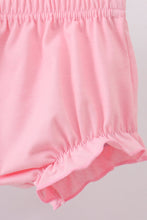 Pink character smocked ruffle bloomer set - ARIA KIDS