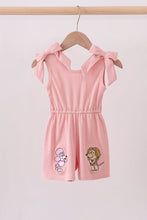 Pink character embroidery jumpsuit - ARIA KIDS