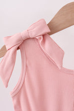 Pink character embroidery jumpsuit - ARIA KIDS