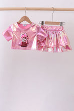 Pepper Pink sequin bow skort set - ARIA KIDS