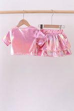 Pepper Pink sequin bow skort set - ARIA KIDS