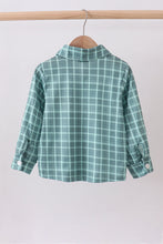 Duck embroidery button down plaid shirt - ARIA KIDS