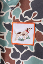 Camouflage puppy hunting embroidery button shirt - ARIA KIDS