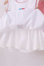 Pink flag smocked ruffle shorts set - ARIA KIDS