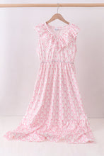 Pink bow ruffle tiered dress - ARIA KIDS