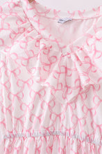 Pink bow ruffle tiered dress - ARIA KIDS