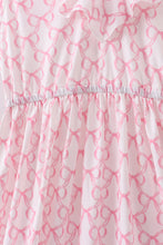 Pink bow ruffle tiered dress - ARIA KIDS