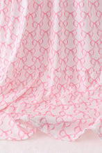 Pink bow ruffle tiered dress - ARIA KIDS