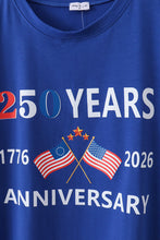 Blue 250 Years flag family top - ARIA KIDS