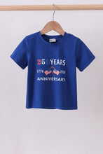 Blue 250 Years flag family top - ARIA KIDS