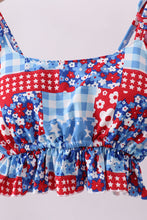 Red floral print 2pc swimsuit - ARIA KIDS