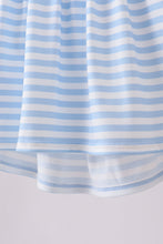 Red flag smocked stripe ruffle shorts set - ARIA KIDS