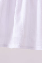 White smocked jacquard bloomer set - ARIA KIDS