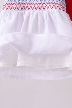 White smocked jacquard bloomer set - ARIA KIDS