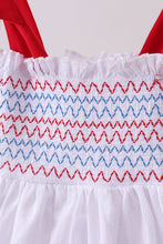 White smocked jacquard ruffle dress - ARIA KIDS