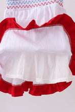 White smocked jacquard ruffle dress - ARIA KIDS