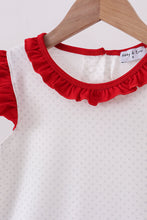 Red star applique ruffle dress - ARIA KIDS