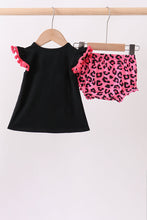 Black let's go girl boots leopard bloomer set - ARIA KIDS