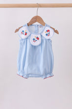 Blue jacquard embroidery bubble - ARIA KIDS